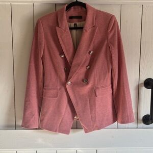 White House Black Market Pink Herringbone Blazer